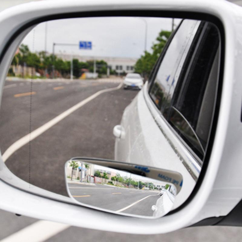 2pcs Stick-On Wide Angle Rearview Blind Spot Mirror Car Mirror Reversing Wide-angle Lens Car Rearview Mirror Security Auxiliary