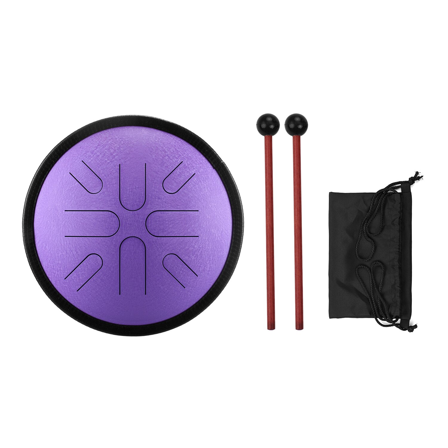 10 Inches 8 Notes Handpan Drum Staal Tong Drum Draagbare Reizen Drum Percussie Instrument Met Mallet Draagtas Voor Meditatie: Purple