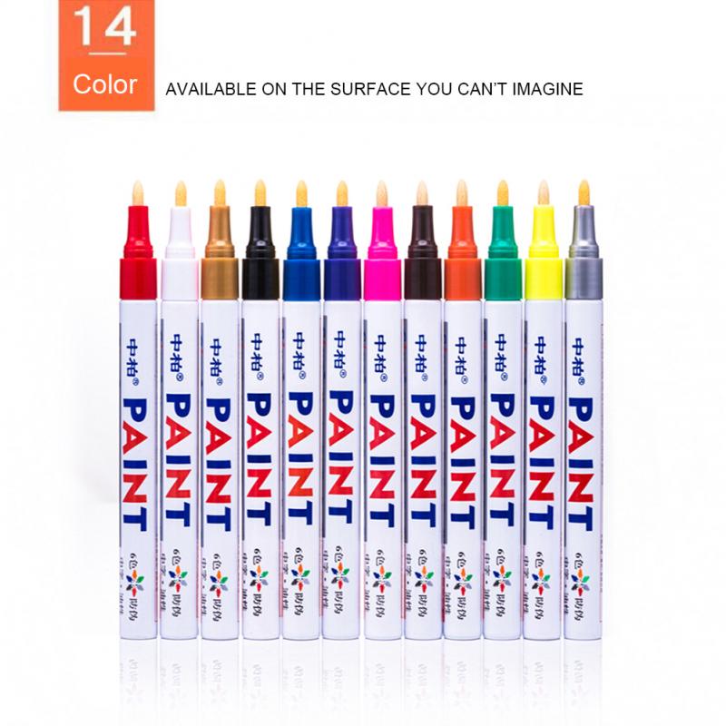 DIY Album Black Card Metal Pen Touch Up Pen Tire Pen Lacquer Oil Pen Auto Rubber Tyre Tread Metal Permanent Paint Marker
