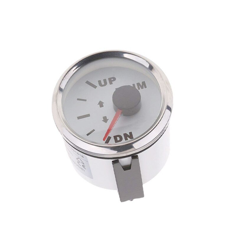 Universal 2" 52mm Boat Trim Gauge Outboard Engine Marine TRIM METER 12V 24V with Red Backlight