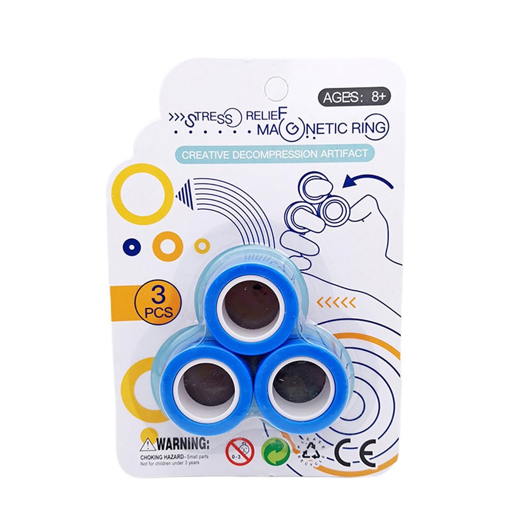 Anti-betonen Magnetische Ringe Magnetische Armbinde Ring Entpacken Spielzeug Magie Ring Requisiten Werkzeuge Dekompression spielzeug Magnetische Armbinde Ring: Blau