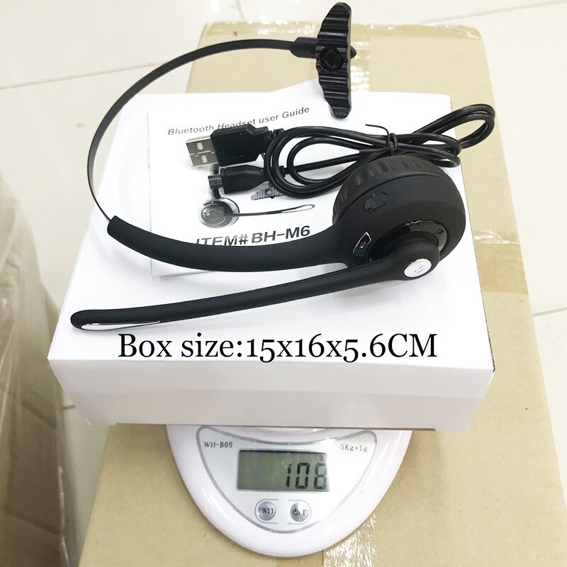 Head-mounted mono game operator office Bluetooth headset with microphone