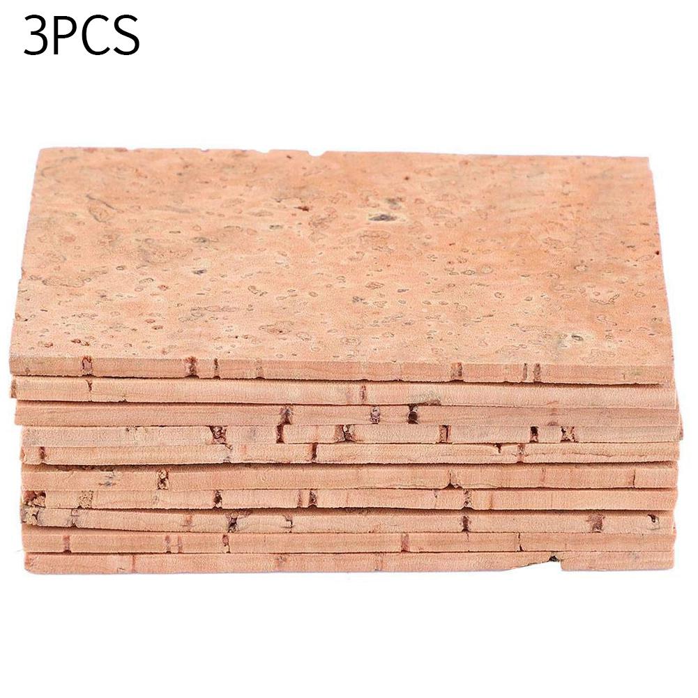 Mounchain 3 Stuks 60*40*2Mm Natuurlijke Saxofoon Cork Sheet Neck Joint Board Geschikt Voor Alto/sopraan/Tenor Sax