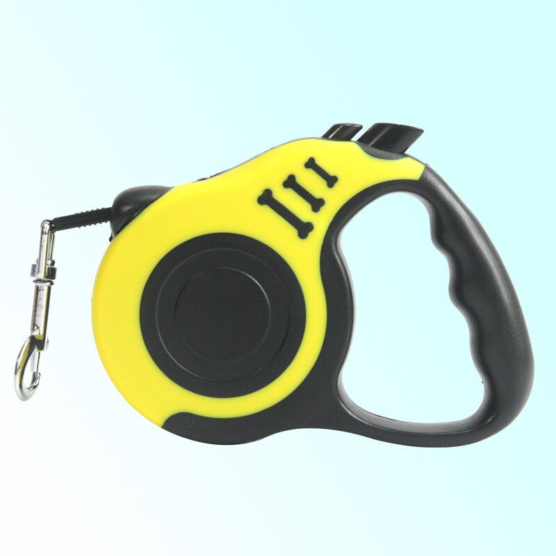 3/5M Retractable Cat Leash Durable Flexible Dog Leash Lead Pet Cat Traction Rope Leashes Tool For Small Medium Pet Supplies: Yellow / 5M