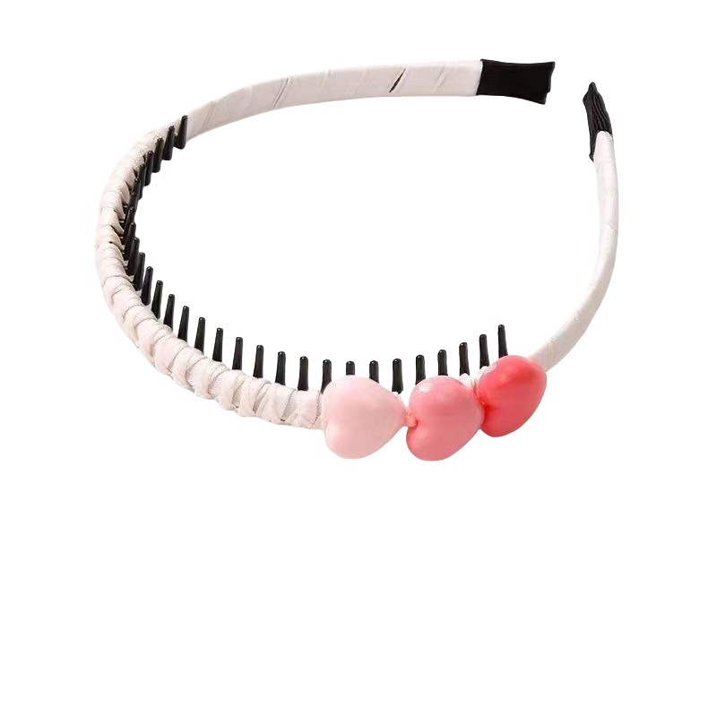 Diadema para niña, bonito corazón dulce, estrellas, colores, diadema de flores, aro para el pelo, para niños, accesorios para el cabello FDr11: Rojo