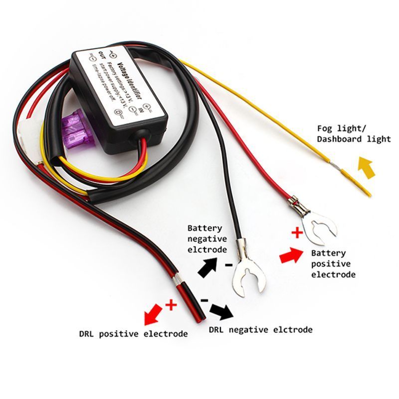 Drl Auto Led Dagrijverlichting Relais Harnas Dimmer Op/Off 12V-18V Controller