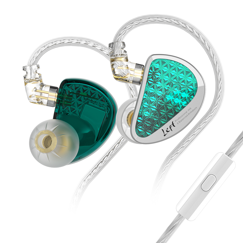Kz As16 Pro In Oor Oortelefoon 16ba Gebalanceerde Armatuur Hifi Basmonitor Hoofdtelefoon Ruisonderdrukking Oordopjes Sport Headset: Black
