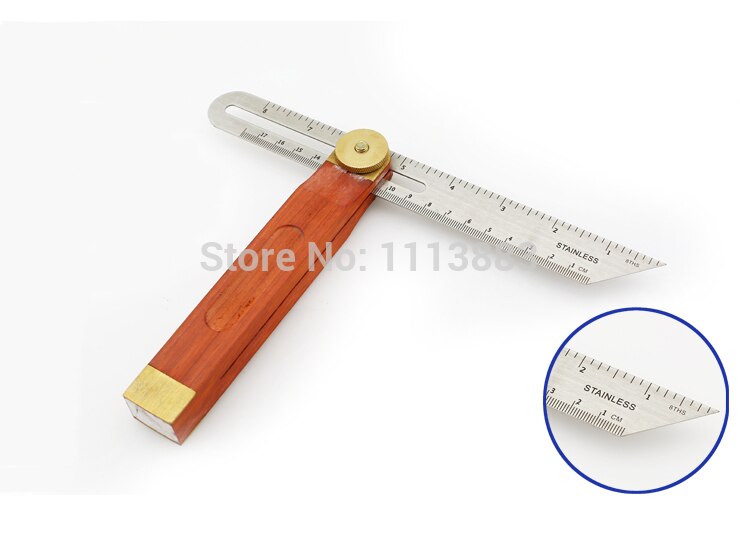 9" (230mm) Sliding T-Bevel Gauge With Rosewood Handle, Stainless Steel Blade and Brass Fittings