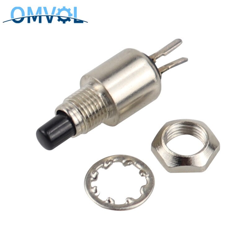 10PCS 5mm spring return momentary micro push button switch DS-402: 10pcs black