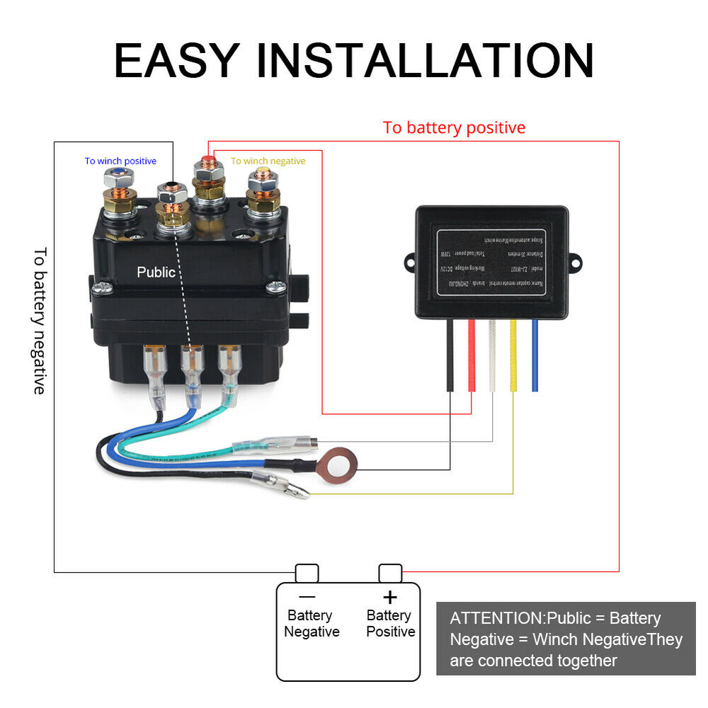 Winch Solenoid 12V 24V With Wireless Remote Control Universal Solenoid Relay Rocker Switch Thumb Remote Contactor Kits