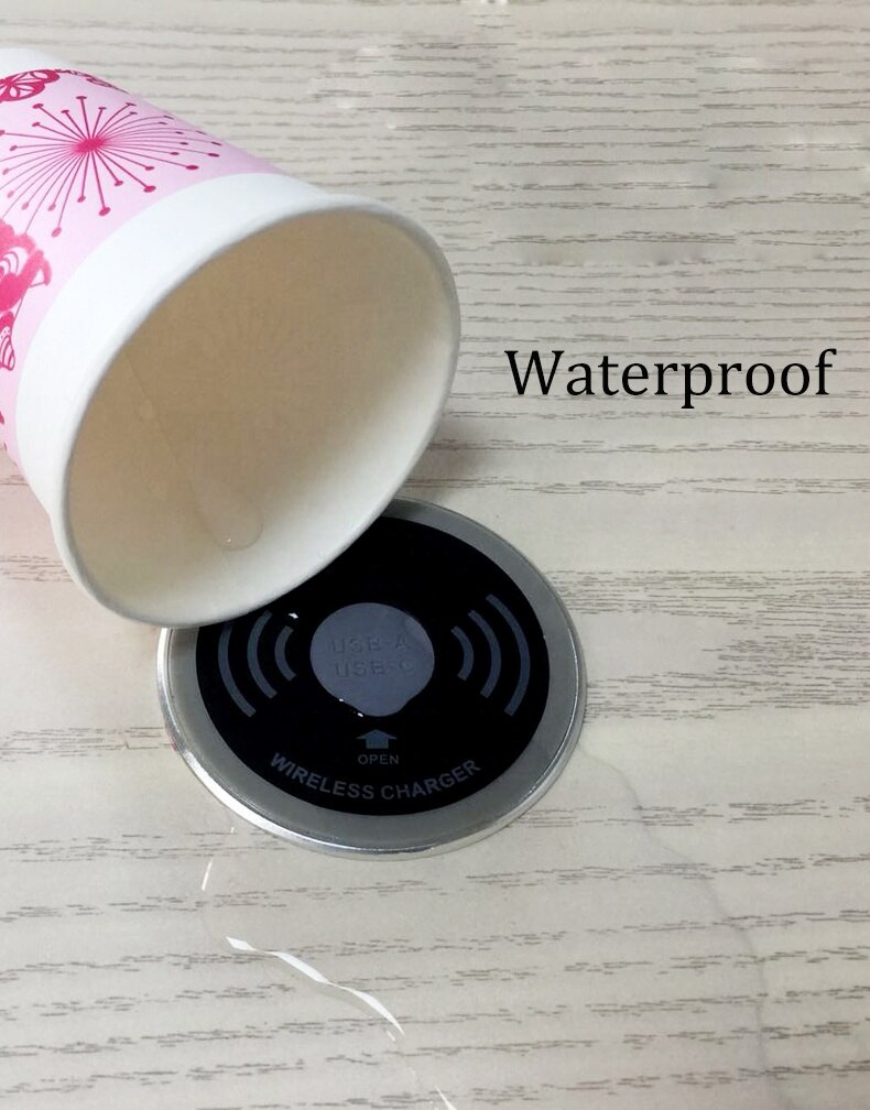 Dual Usb Telefoon Laptop Universele Mobiele Telefoon Snelle Qi Opladen Meubilair Ingebed Desktop Draadloze Oplader