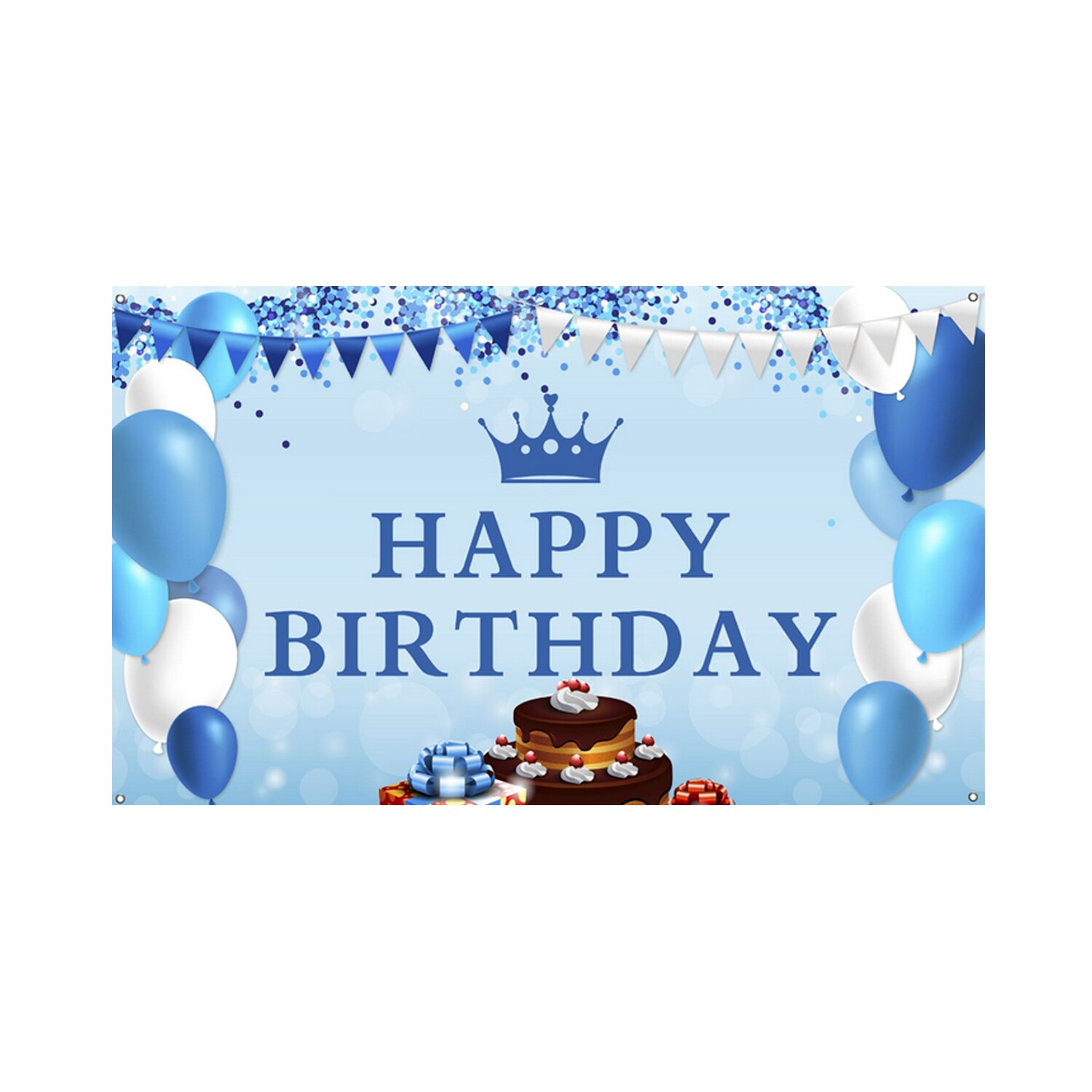 Verjaardag Achtergrond Banner Photo Booth Props Party Decoraties Met 4 Metalen Gaten Voor Kinderen Volwassenen Verjaardagslevering: 1