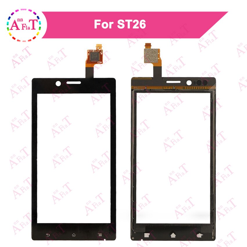 4.0" For Sony Xperia J ST26i ST26 Touch Screen Digitizer Sensor Outer Glass Lens Panel 3m glue Free