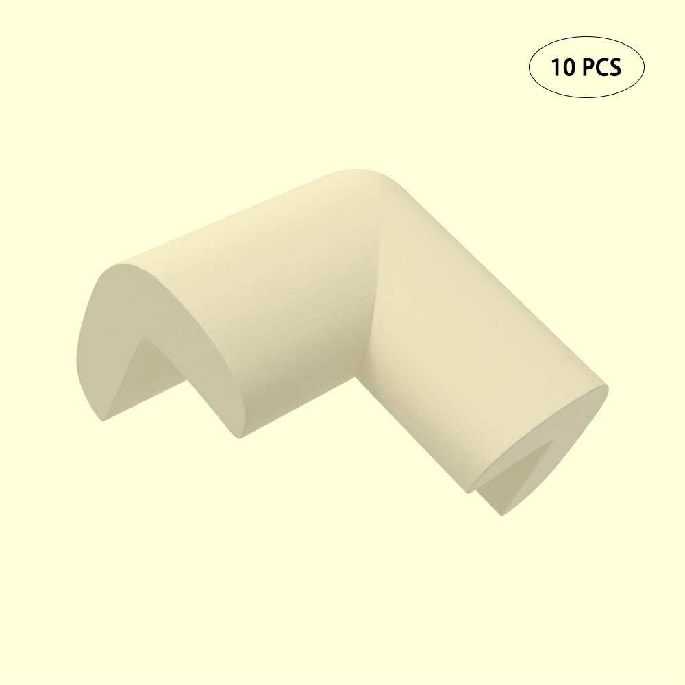 10 Uds. Muebles protectores de seguridad para bebés protección de esquinas protección de seguridad para niños protección de la esquina de la Mesa tira esquinas de borde suave para niños: creamy-white
