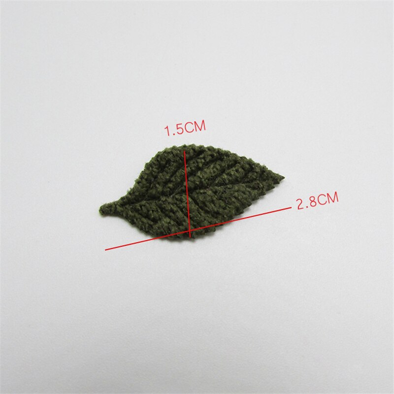 Apliques de hojas de tela de ganchillo, accesorios para el cabello, adornos, materiales de decoración, 20-200 piezas