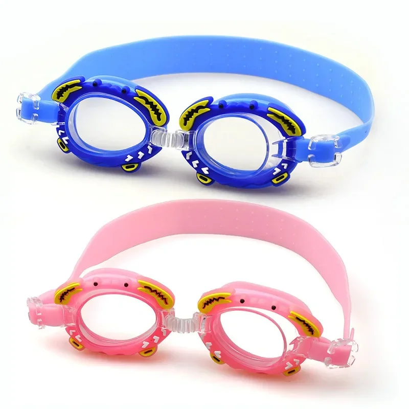 Lunettes de natation en silicone pour enfants, bandages souples réglables, élastiques et étanches, équipement de piscine pour filles, dessin animé mignon
