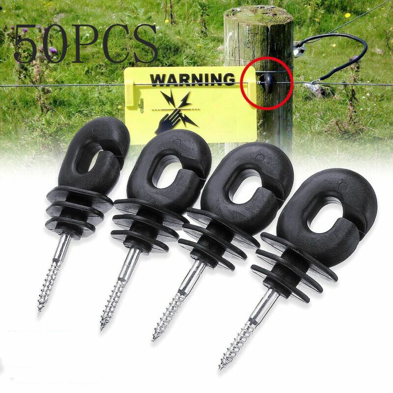 50 kpl sähköaita offset rengas eriste aita ruuvi pylväissä lanka turvallinen maatalous puutarhatarvikkeet tarvikkeet