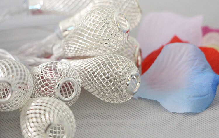 20 leds String Light AA Battery Operated Christmas Garland Light Fairy Xmas Wedding Festival Home Decoration hollow pendant