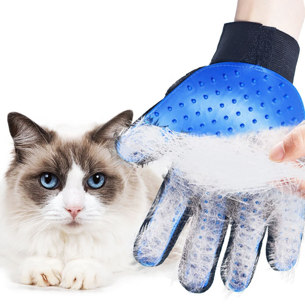 Gants de toilettage pour chiens et chats, brosses en Silicone, pour le bain, plusieurs couleurs
