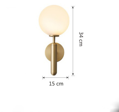 Nordisk/gylden væglampe soveværelsesindretningslamper til/stue/spisestue/væglampe i glas led-væglampe belysning til stue: Varm hvid  (2700-3500k) / Grøn
