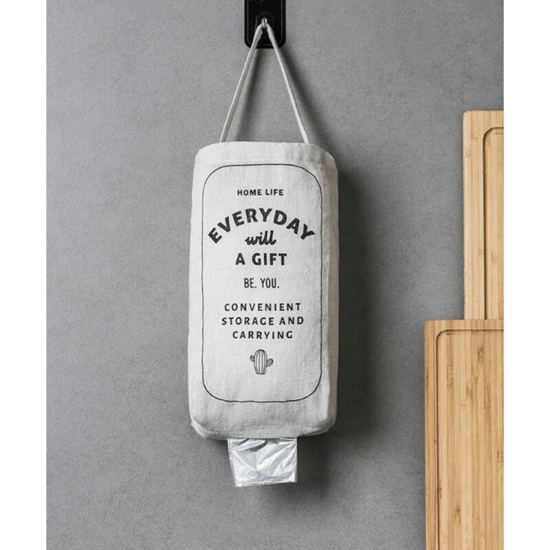 Plastic Bag Holder Dispenser Non-Toxic Hanger Storage Bag Garbage Trash Kitchen Organizer