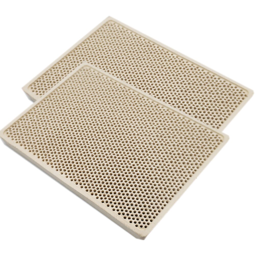 Terre étoile cordiérite brûleur en céramique haute température plaque gaz Grill pièces de rechange poêle chauffage peigne 132*92*14mm