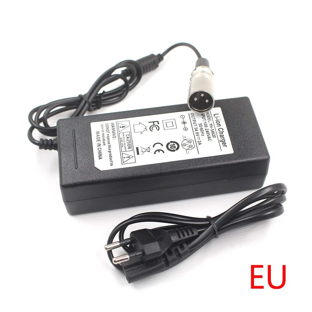 54.6v 2a litiumioniakkulaturi 48v 13s litiumioniakulle dc pistorasia/liitin laturi xlr 3p