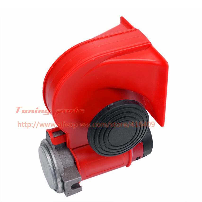 12V Electricity Machine Air Pump Horn Harmonized Twin Tone for Car Truck Red