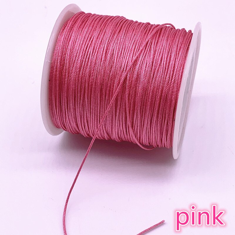Bracelet de fil en Nylon 100 mètres/rouleau, cordon en macramé, nœud chinois, tressé, glands bricolage-même, fil à perles,: 11