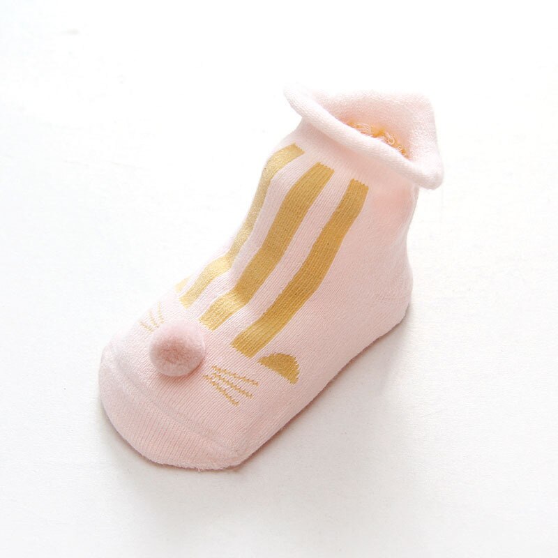 AiKway Baby Socks Cotton Socks Boy Girl Children Striped Anti-slip Socks Infant Newborn Bed Socks Baby Clothing