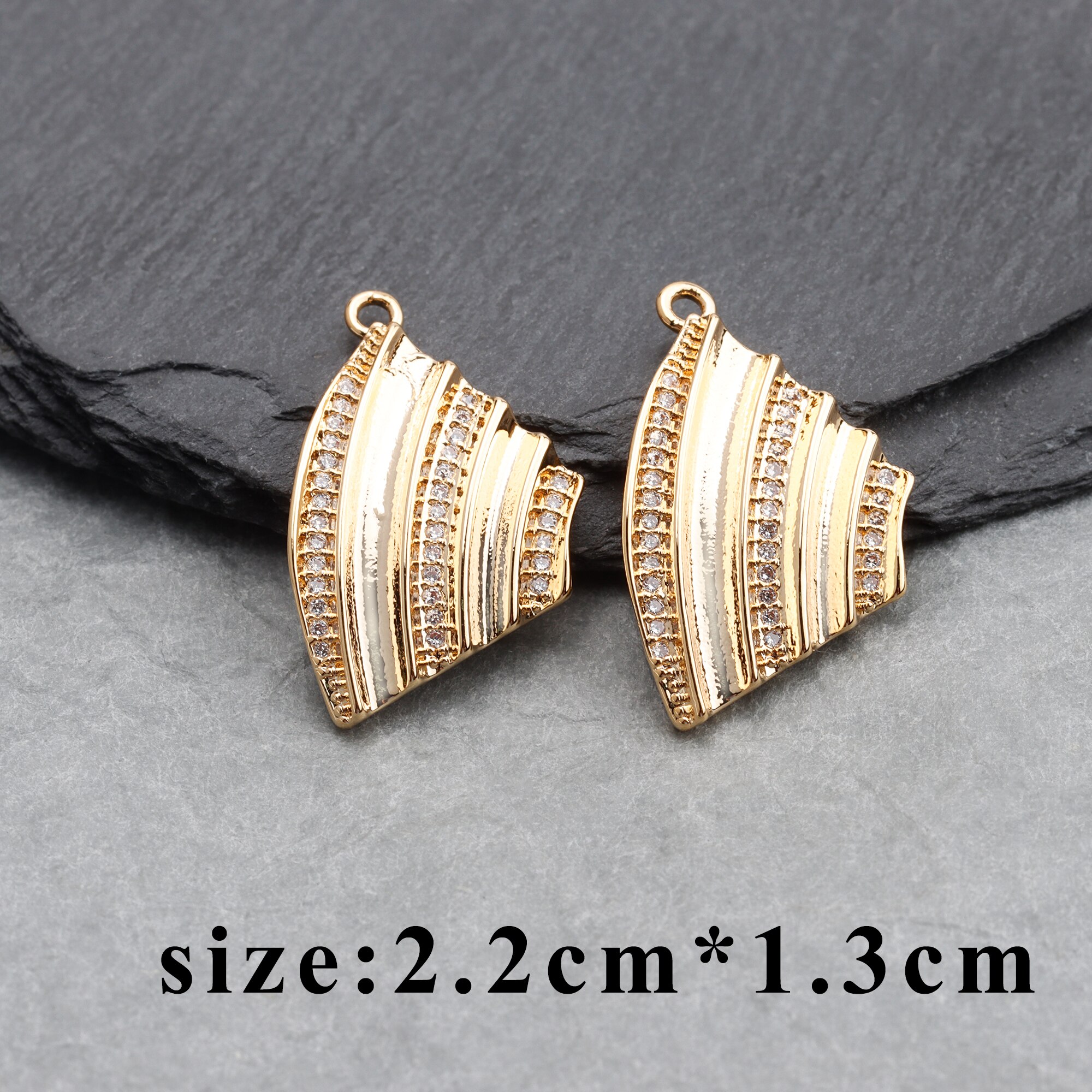 GUFEATHER M799, schmuck zubehör, 18k Gold überzogen, 0,3 mikrometer, diy anhänger, Rhodium überzogen, diy ohrringe, schmuck machen, 10 teile/los