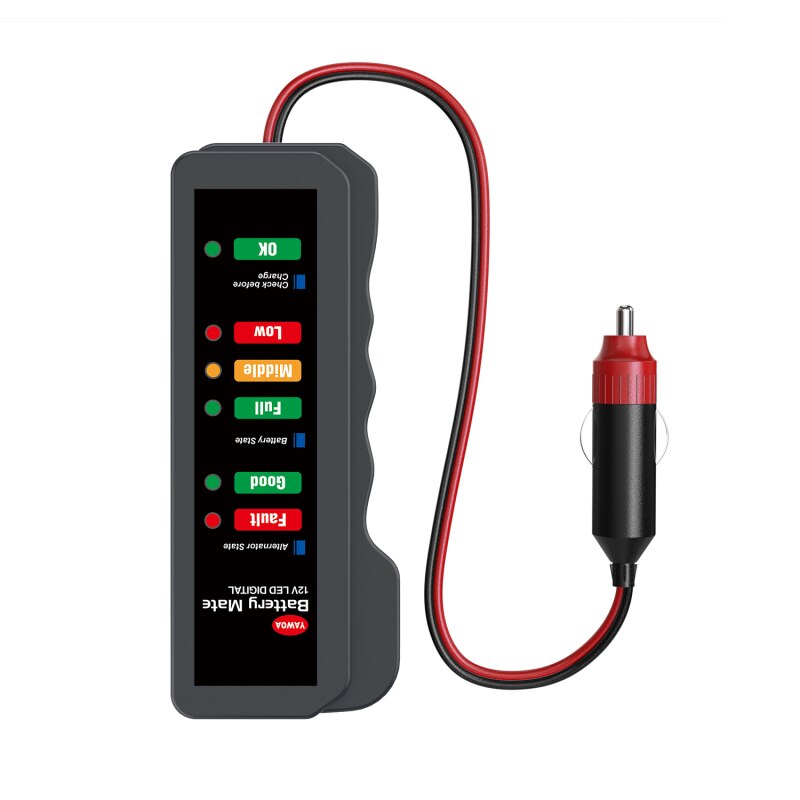 Mini 12V Car Battery Tester Digital Alternator Tester 6 LED Lights Display Car Diagnostic Tool Auto Battery Tester For Car