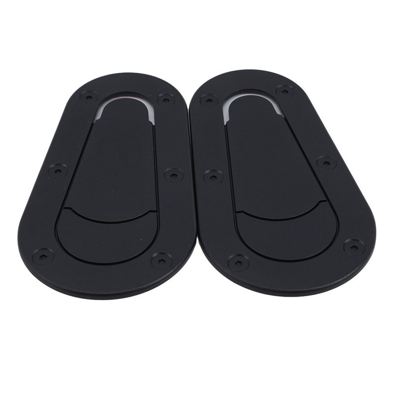 ABS Buitenkant Auto Oil Cover Decoration Matte Black Carbon Fiber Styling Olie Cover Decoratie 1 Pair: Matte Black