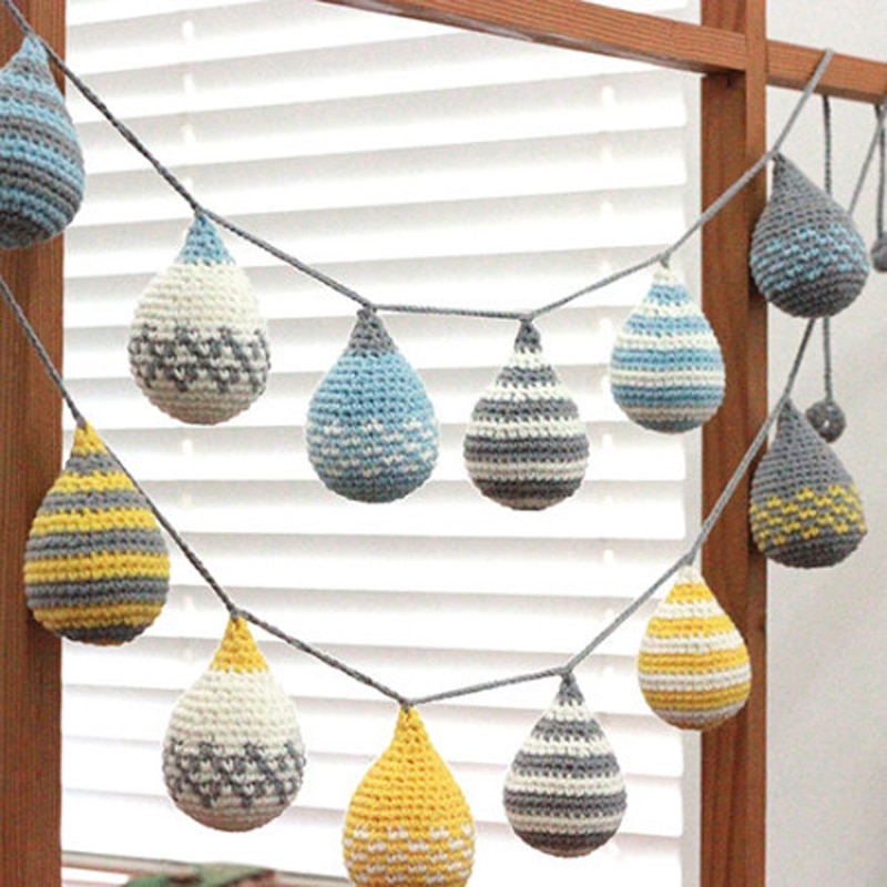 Scandinavische stijl hangende decoraties gehaakte druppels decoratie babymobiel tipi decoratie