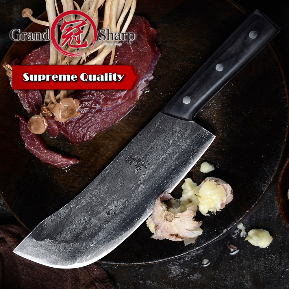 Kok kløver chopper udskæring madlavning værktøjer håndlavede køkkenknive traditionel kinesisk stil pro skarpt slagter slagter værktøj