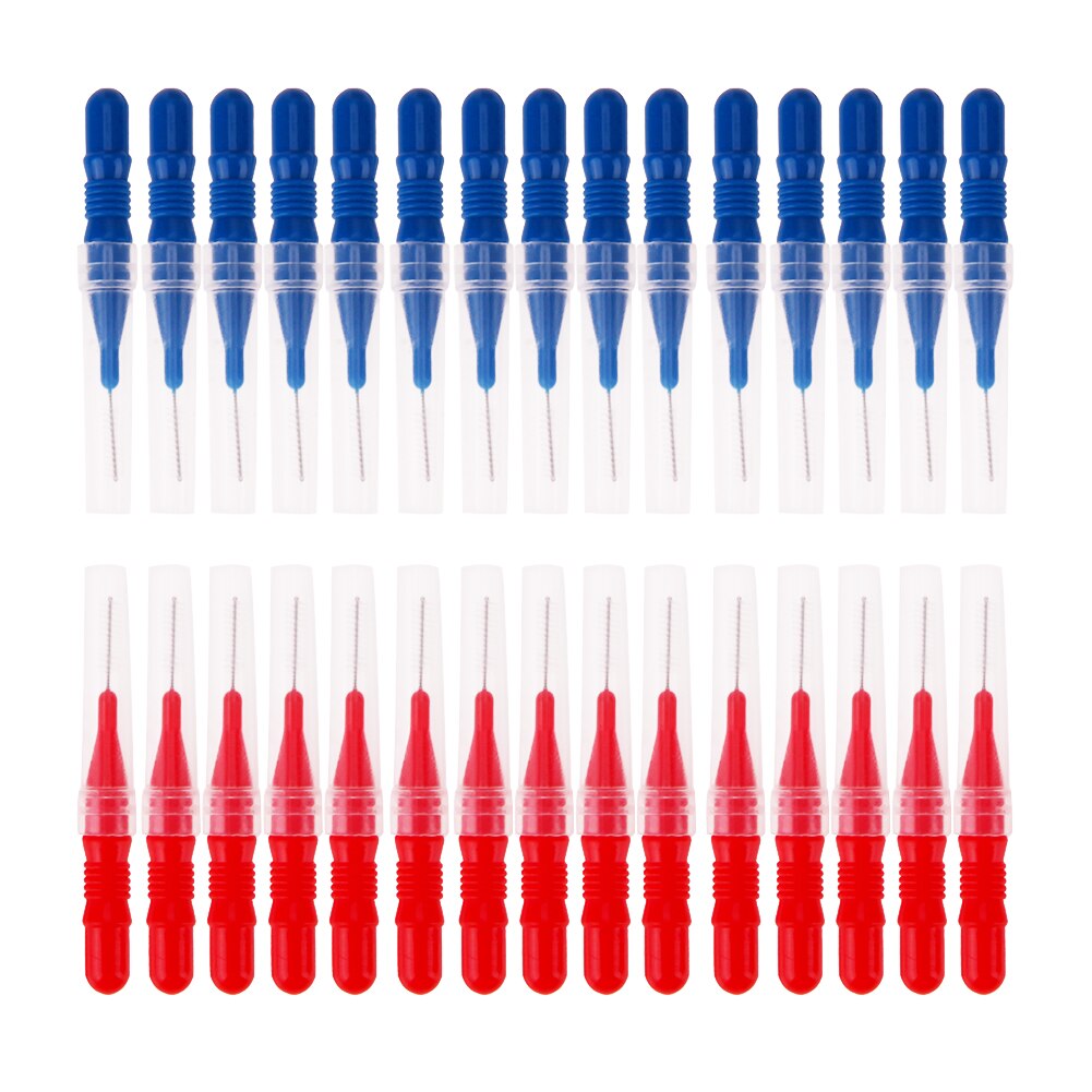 30Pcs/set I Shaped Interdental Brush Denta Floss Interdental Cleaners Orthodontic Dental Teeth Brush Toothpick Oral Care Tool: Default Title