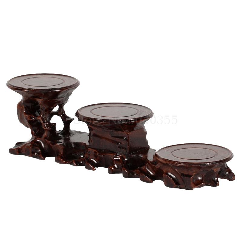 Mahogany carving stone root carving base solid wood teapot vase flower pot crafts decoration wood bracket