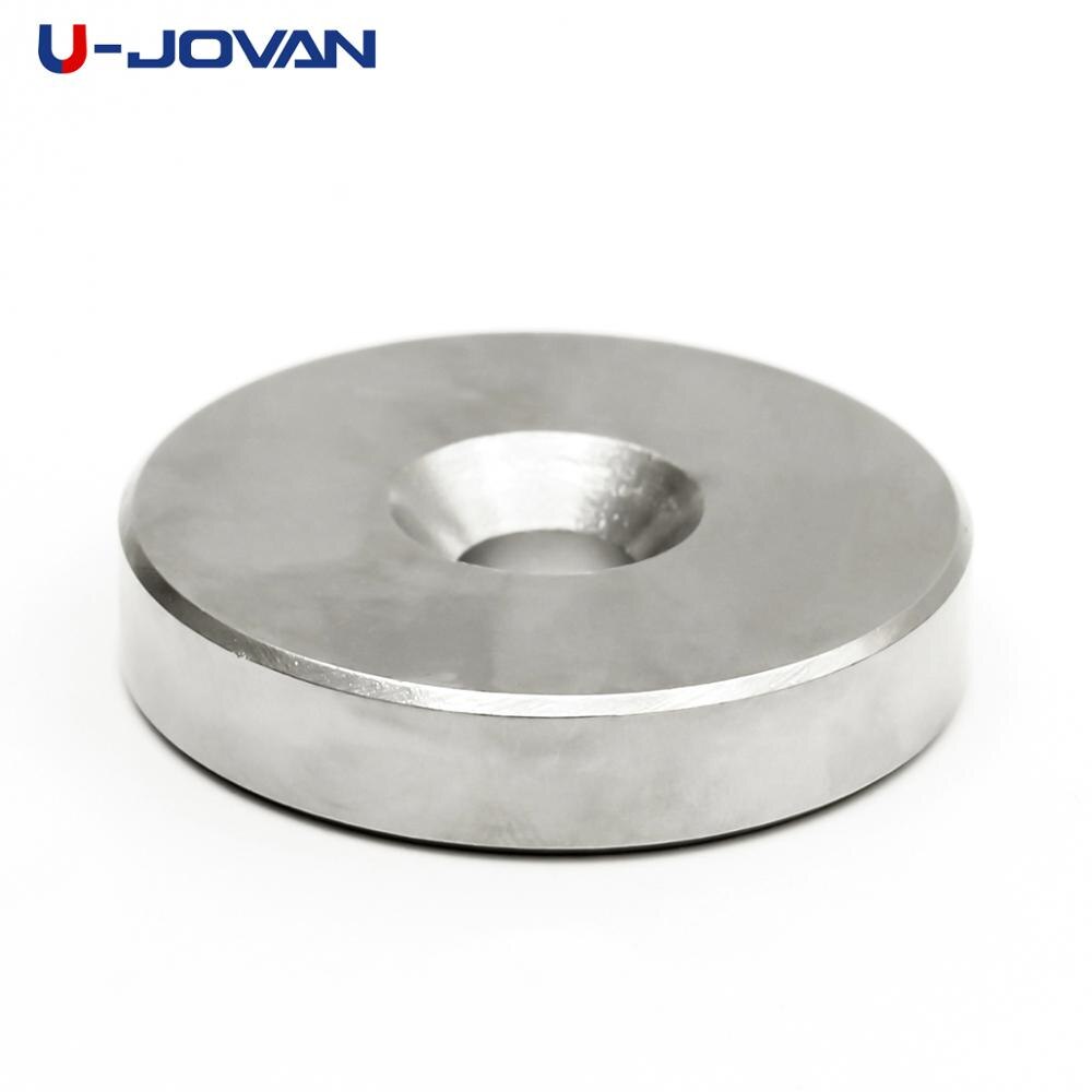 U-JOVAN 1Pc 50X10Mm Gat 8Mm N35 Ronde Verzonken Krachtige Neodymium Magneet Zeldzame Aarde Ring Magneten 50*10-8Mm