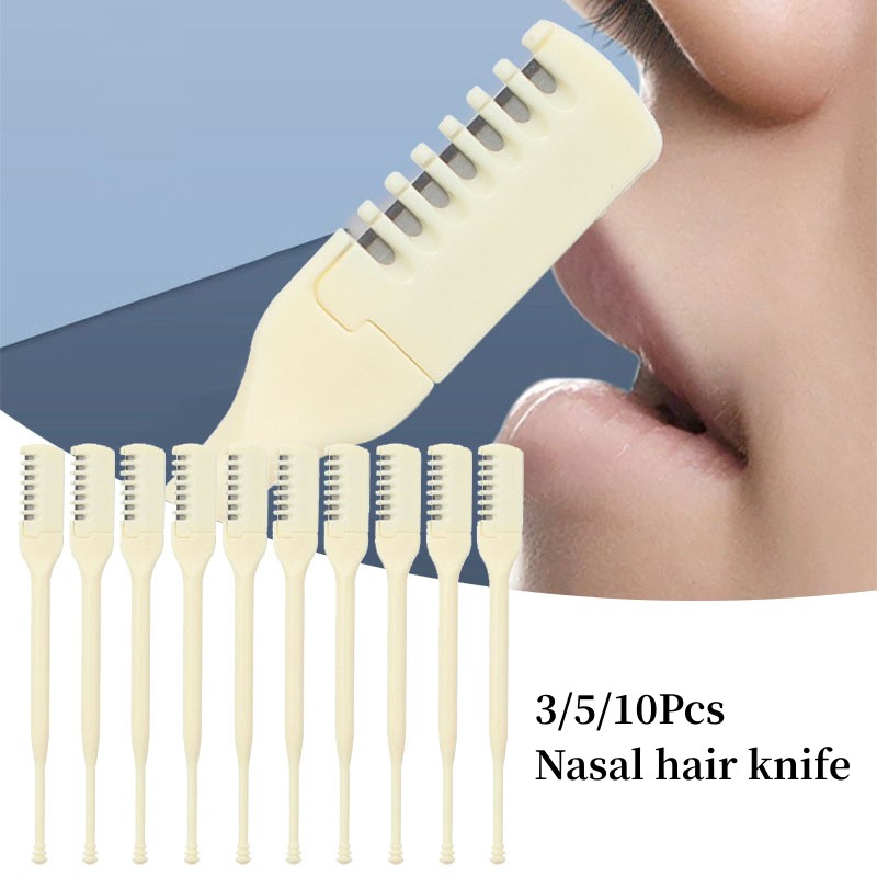 Karsyngirl, 3/5/10 Uds., removedor de vello de nariz, cortador Nasal giratorio 360, recortador de pelo de nariz para mujeres y hombres, recortador Manual de vello de nariz