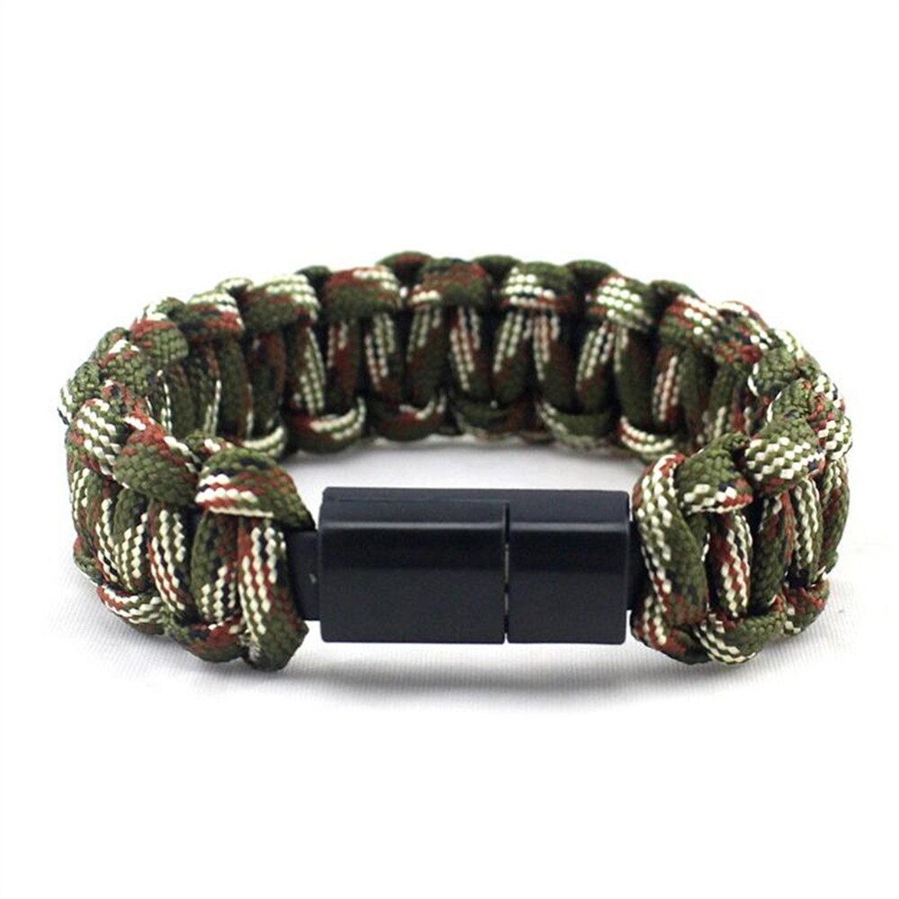 Cavo di sincronizzazione per cavo di ricarica dati caricabatterie USB C Micro USB tipo C intrecciato per esterno per iPhone 6 7 X Samsung S7 S10: For Micro / Camouflage