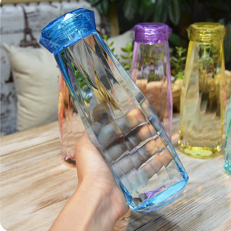 600ml Große Kapazität Glas Wasser Flasche Bunte Sommer Trinken Flasche Schule Ich bin Freien freundlicher Protable Flasche