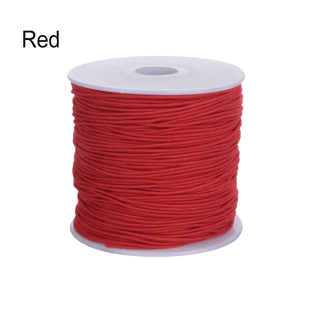 Hoge Stretch Ronde Elastiek Band Voor Kleding/Maskers Naaien Accessoires 0.8 Mm 100 Meter Rozenkrans Kralen Elastiek cords: Rood