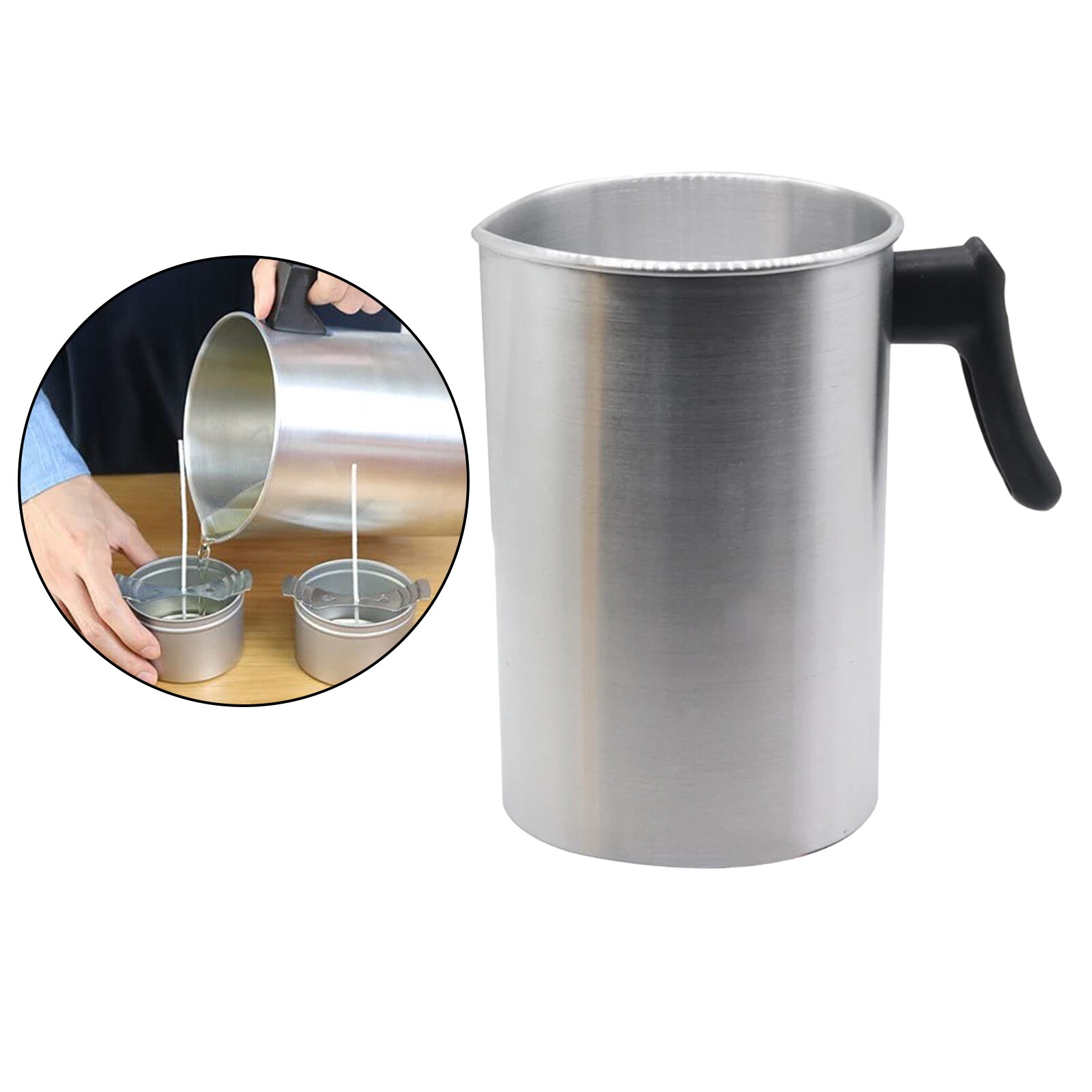 Wax Melting Pot Pouring Pitcher Jug Aluminium Candle Soap DIY Making Craft