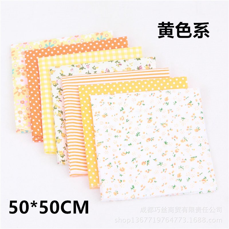 7 pièces/ensemble carré coton tissu imprimé tissu couture Quilting tissus pour Patchwork bricolage 100% coton décontracté plante imprimé 7 pièces/ensemble carré coton tissu imprimé tissu couture Quilting tissus pour Pa: 50X50CM 9