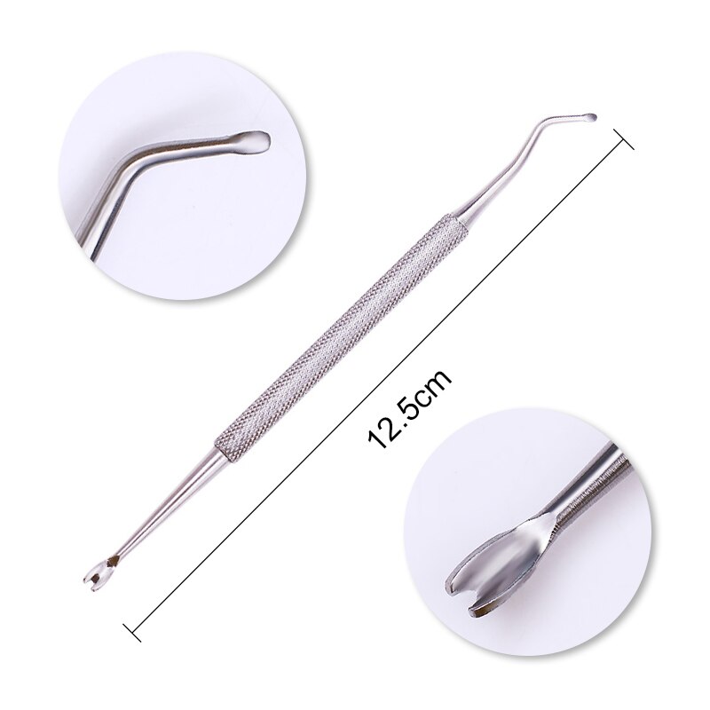 1 pc dobbelt-endede kvarts scrubs negle neglebånd pusher sten pen gryn død hud remover trimmer negle kunst plejeværktøj