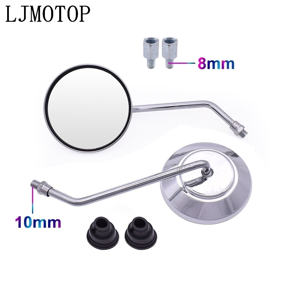 Motorcycle Rear View Mirror Electrombile Back Side Mirrors 8 10mm For Suzuki GSXR1000 GSXR1100 GSXR400 GT250 GT550 RG500 RGV250: Silver