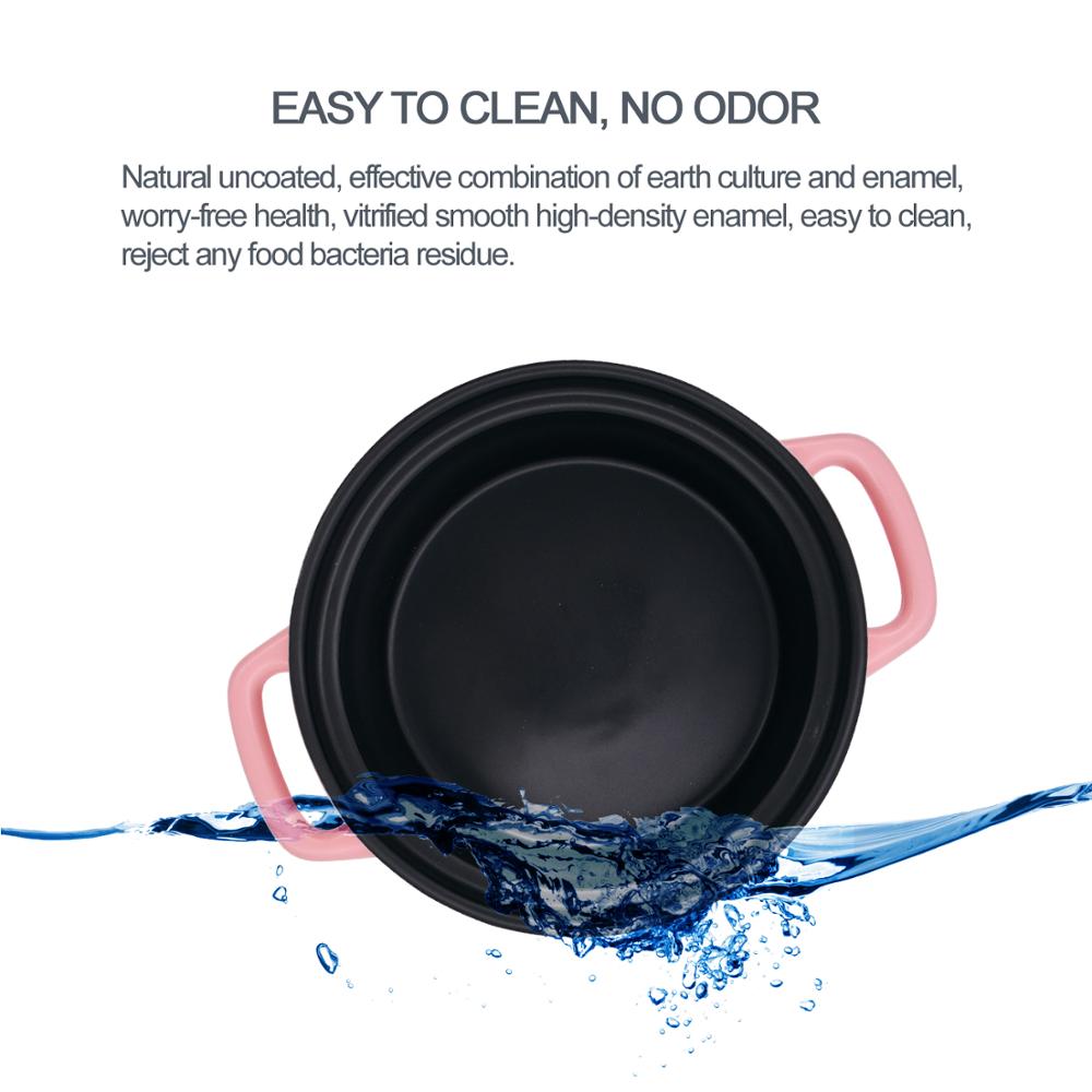 3L Ceramic Cookware Colorful Korean Casserole With Lid Ceramic Tureen Soup Open Fire Earthen Pot Cooking Pot