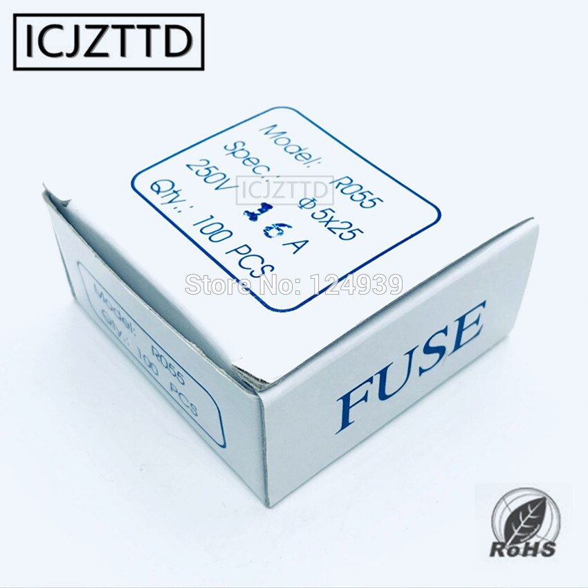 RO55 fuse BS1362 5*25mm 250V 0.5A 1A 2A 3A 5A 6A 8A 10A 15A 16A 20A 25A ceramic fuse 5*25 Ceramic insurance tube 5x25MM 100pcs