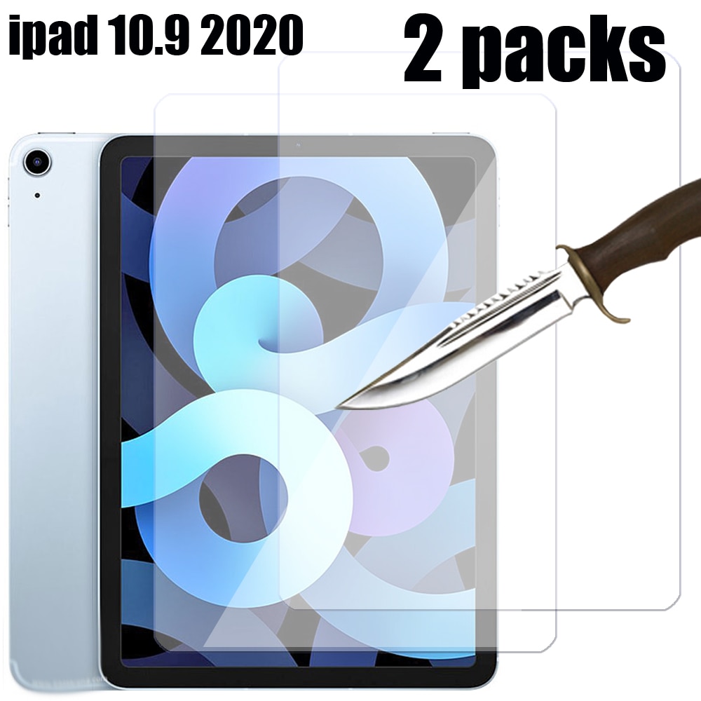 2 packs temperd glass screen protector for iPad air 4 10.9 9H 2.5D tablet screen protective film