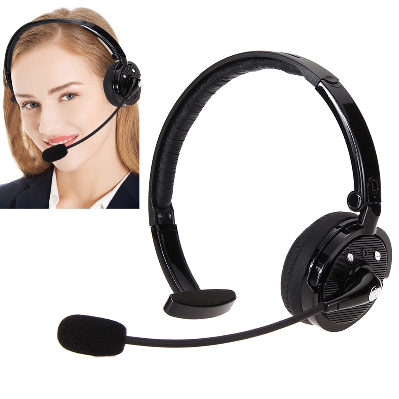 Bluetooth Headset - Wireless Over-Ear Headphones with Mic - Active Noise Cancelling - 5.0 Bluetooth - for Sport, Business, Trucker
